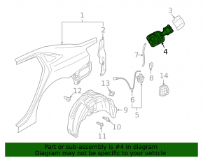 Корпус лючка бензобака Audi A3 8V 15-18 4d