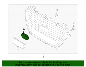 Емблема решітки радиатора grill Hyundai Sonata 16-17 Hybrid