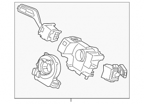 Гитара подрулевых переключателей в сборе Ford Bronco Sport 21-26 без подогрева руля под датчик дождя