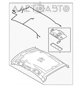 Обшивка стелі Mazda3 03-08 HB сіра