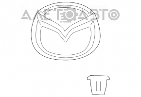 Эмблема "MAZDA" крышки багажника Mazda3 03-08 HB