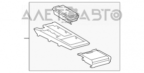 Накладка центральної консолі з підсклянниками Toyota Camry v40 2.4 срібло