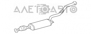 Глушитель задняя часть бочка Lexus RX300 98-03