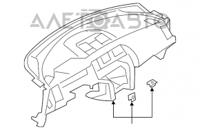 Торпедо передня панель без AIRBAG Nissan Murano z51 09-14 беж, під чищення, лопнув пластик