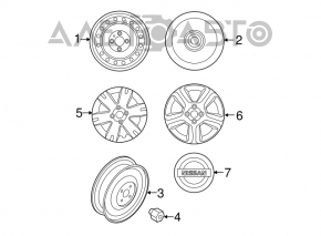 Запасне колесо докатка Nissan Rogue Sport 17-19 R16 5x114.3