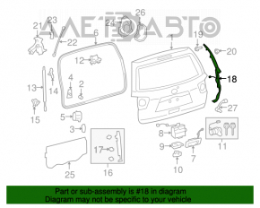 Датчик положення двері багажника Toyota Sequoia 08-16 прав
