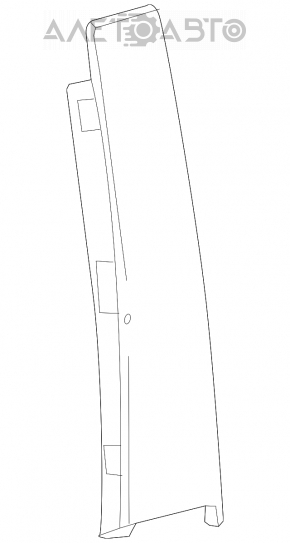 Накладка двери боковая задняя левая Lincoln Nautilus 19-23 перед, черн глянец, царапины