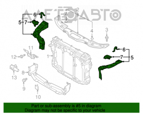 Планка телевизора ресничка левая Mazda CX-9 16-