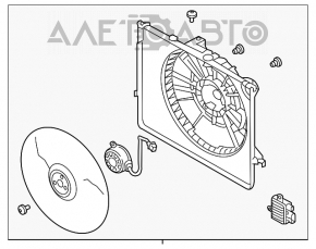 Диффузор кожух радиатора в сборе Kia Optima 14-15 рест 2.4 новый OEM оригинал