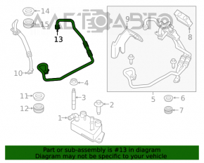 Трубка маслянного охладителя АКПП выход Ford Escape MK3 13-19 1.6T 2.5 2.0T длинная