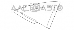 Форточка глухое стекло передняя левая Ford Fiesta 11-19 мат, трещина в уплотнителе