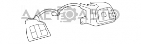 Кнопки управления на руле Toyota Highlander 14-16 царапины