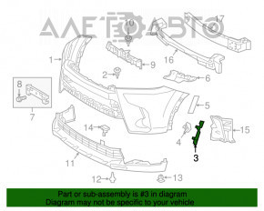 Кріплення накладки арки крила перед прав Toyota Highlander 14- новий OEM оригінал