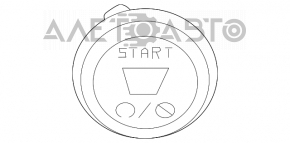 Кнопка start\stop Dodge Challenger 09- чорний тип 1