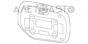 Зеркальный элемент левый Subaru Forester 14-18 SJ с подогревом