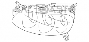 Фара передняя правая Mazda3 03-08 голая ксенон, под полировку