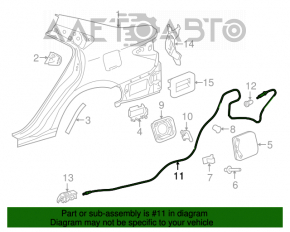 Трос открытия лючка бензобака и крышки багажника Toyota Camry v55 15-17 usa