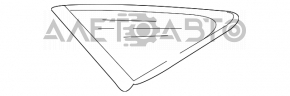 Форточка глухое стекло задняя левая Audi A4 B8 08-16 седан под черн молдинг, слом креп