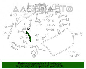 Накладка петлі кришки багажника права Audi A4 B8 08-16 седан