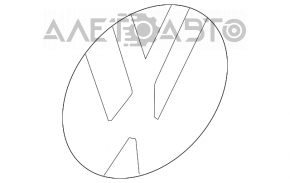 Ручка крышки багажника с эмблемой VW CC 13-17 рест без камеры