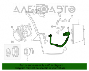 Трубка кондиционера компрессор-печка Jeep Patriot 11-17