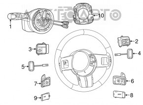 Кнопки управления на руле левые Dodge Challenger 09-14
