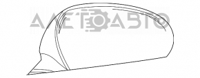 Зеркало боковое правое Dodge Challenger 09-14 3 пина, графит