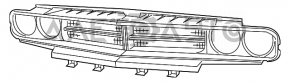 Решетка радиатора grill с обрамлением Dodge Challenger 09-14 без эмблемы