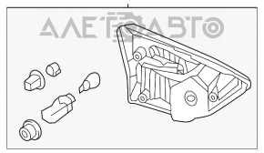 Ліхтар внутрішній кришка багажника лівий Nissan Pathfinder 13-16 дорест, під полірування