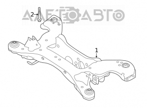Підрамник задній Infiniti QX50 19- FWD потріскані сайлент