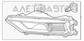 Противотуманная фара птф левая VW Tiguan 18- песок