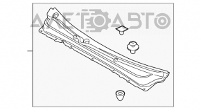 Решетка дворников пластик Subaru Legacy 15-19