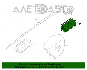 Подушка безопасности airbag пассажирская в торпеде Nissan Murano z52 15-18 ржавый пиропатрон