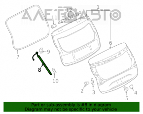 Амортизатор двери багажника правый Nissan Murano z52 15- электро срезана фишка