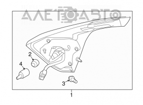 Фонарь внутренний крышка багажника правый Nissan Murano z52 15-18 слом креп
