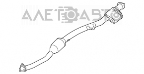 Приймальна труба з каталізатором Subaru Legacy 15-19 іржавий фланець, закисла шпилька