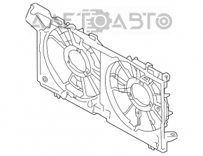 Диффузор кожух радиатора голый Subaru Outback 15-19