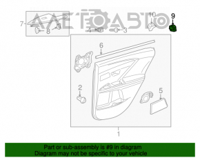 Управление стеклоподъемником передним правым Toyota Sienna 11-16 с накладкой графит