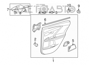 Управление стеклоподъемником передним правым Toyota Sienna 11-16 с накладкой графит