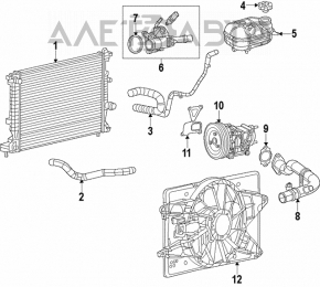 Радиатор охлаждения вода Dodge Dart 13-16 2.0 2.4