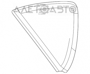 Форточка глухое стекло задняя правая Dodge Dart 13-16 царапины на стекле, царапина на молдинге