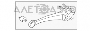 Цапфа задняя правая Mitsubishi Outlander 14-21 продольный рычаг, ржавая, порван сайлент