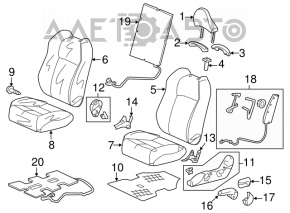 Водійське сидіння Honda CRZ 11-16 без Airbag