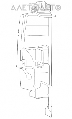 Дефлектор радиатора правый Jeep Grand Cherokee WK2 14-16 3.6