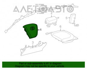 Подушка безопасности airbag в руль водительская Toyota Rav4 16-18