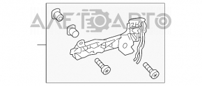 Механизм ручки двери задней правой Toyota Highlander 14-19