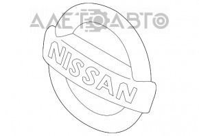 Емблема передня решітки радіатора Nissan Rogue 14-16 під камеру