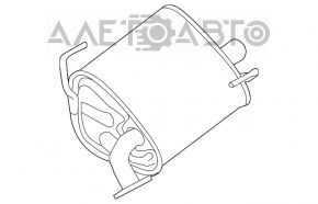 Глушитель задняя часть бочка Subaru Forester 14-18 SJ 2.5