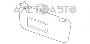 Козырек левый Subaru Forester 14-18 SJ серый, большой, без крючка, под химчистку