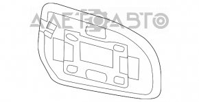 Зеркальный элемент левый Subaru Outback 10-14 с подогр